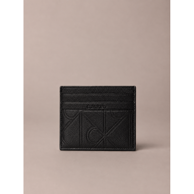Porta Cartão Ck Aop Emboss - Preto