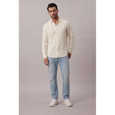 Camisa Manga Longa Regular Cannes Linen - Amarelo Claro