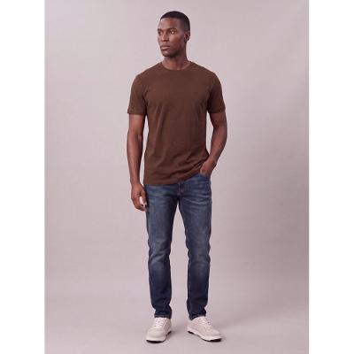 Camiseta Pima Manga Curta Calvin Klein Jeans Masculino - Marrom
