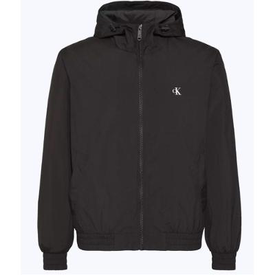 Jaqueta Calvin Klein Jeans Hooded Nylon Harrington - Preto