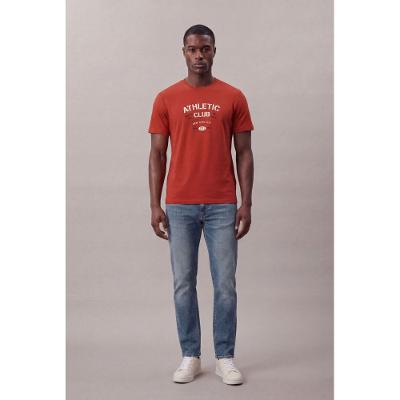 Camiseta Manga Curta Calvin Klein Jeans Masculino Athletic Club - Ferrugem