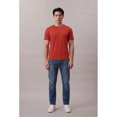 Camiseta Manga Curta Logo Calvin Klein Jeans, Ny - Ferrugem