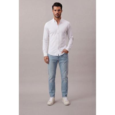 Calça Jeans Slim 5 Pockets - Azul Claro