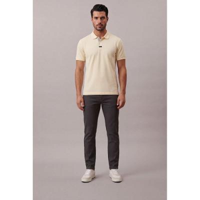 Polo Manga Curta Calvin Klein Masculino Premium - Amarelo Manteiga