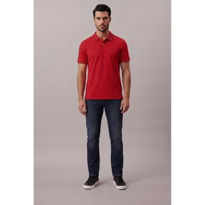 Polo Mc Regular Basica Com Friso - Vermelho