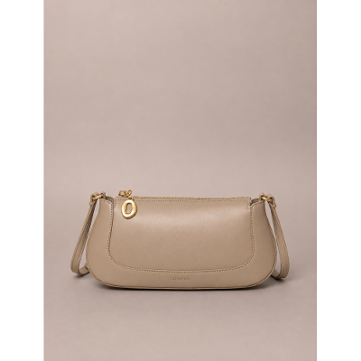 Bolsa Calvin Klein Crossbody Com Pingente Dourado - Havana
