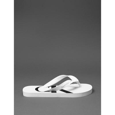 Chinelo Menino Logo Corrido Calvin Klein Jeans - Branco 2