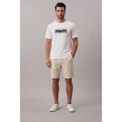Camiseta Mc Ck Masc Ace Dpt. - Off White