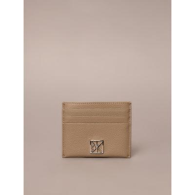 Porta Cartão Calvin Klein Estampa Total Metálico - Havana