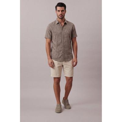 Camisa Manga Curta Masculino Rustic - Marrom
