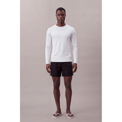 Camiseta Manga Longa Swimwear Masculino Uv - Branco