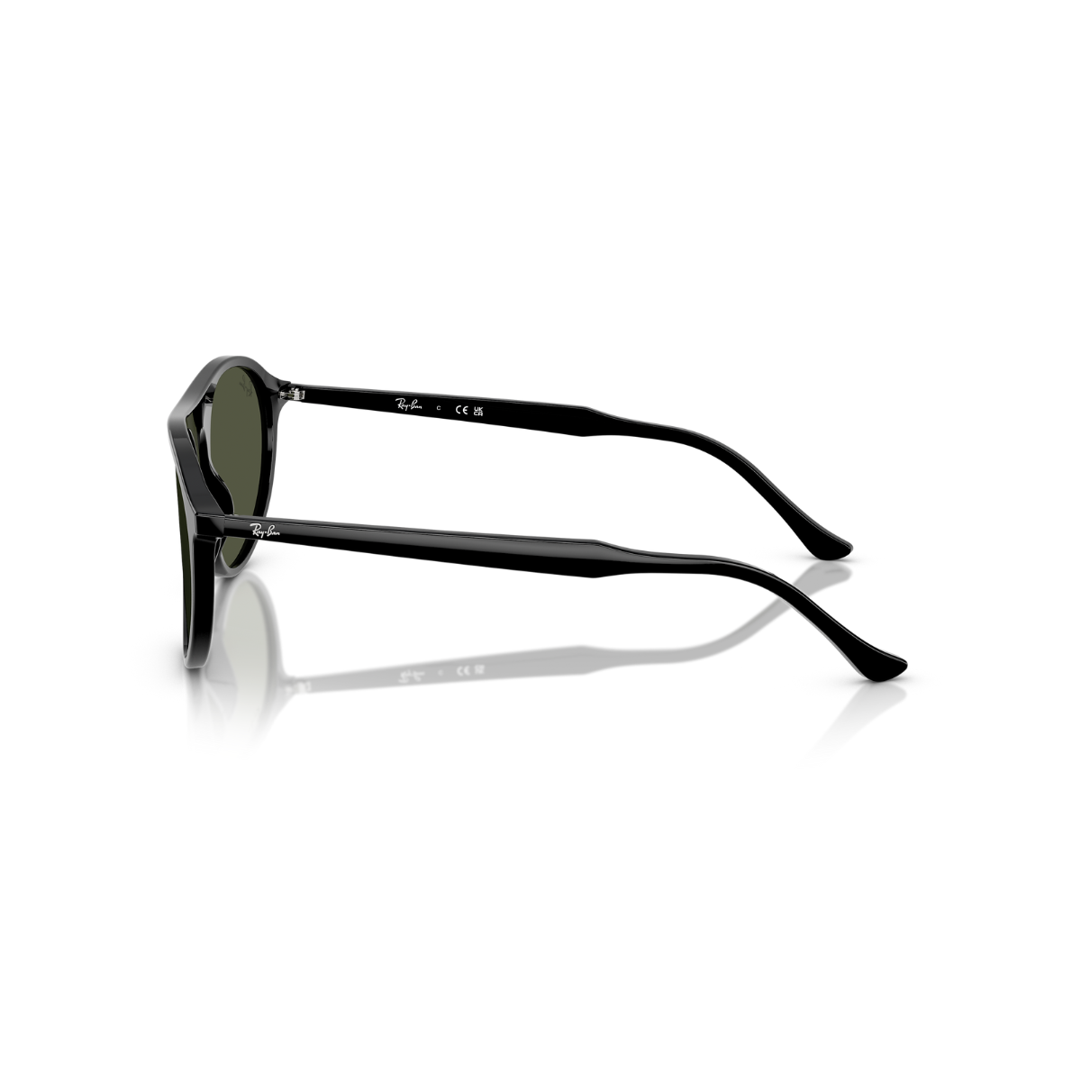 Óculos de Sol Ray-Ban 0RB2215 901/3159 Acetato Preto com lentes na cor Verde - 4