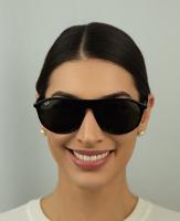 Óculos de Sol Ray-Ban 0RB2215 901/3159 Acetato Preto com lentes na cor Verde - 3