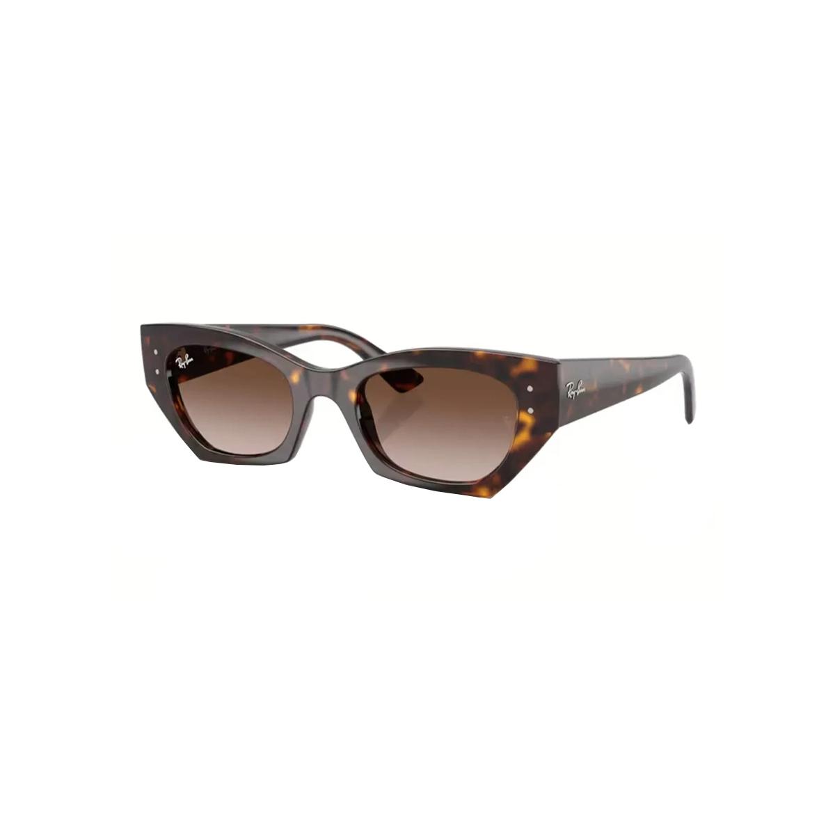Óculos de Sol Ray-Ban Zena 0RB4430 13591352 Acetato Marrom Mesclado com lentes na cor Marrom Degradê - 1