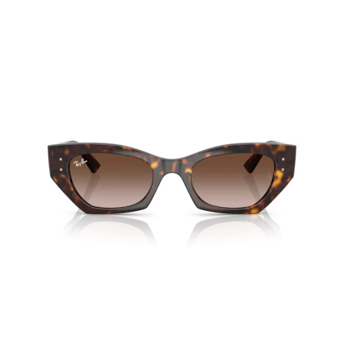 Óculos de Sol Ray-Ban Zena 0RB4430 13591352 Acetato Marrom Mesclado com lentes na cor Marrom Degradê - 2