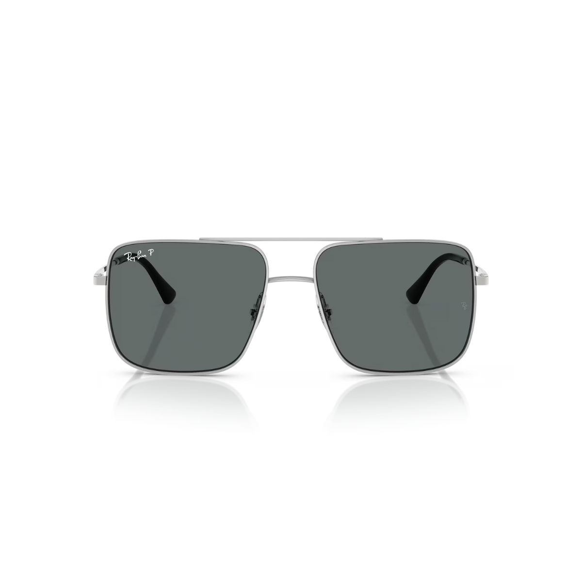 Óculos de Sol Ray-Ban Ari 0RB3758 003/8156 Metal Prata com lentes na cor Cinza Polarizado - 2
