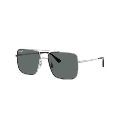 Óculos de Sol Ray-Ban Ari 0RB3758 003/8156 Metal Prata com lentes na cor Cinza Polarizado