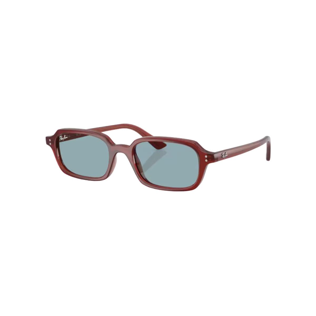Óculos de Sol Ray-Ban Zuri 0RB4455 68098052 Acetato Vermelho Escuro com lentes na cor Azul - 1