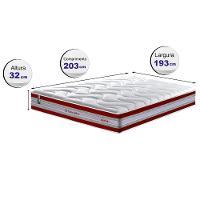 Colchão King de Molas Ensacadas D33 Cama inBox Select Firme 193x203x32 Vermelho - 2