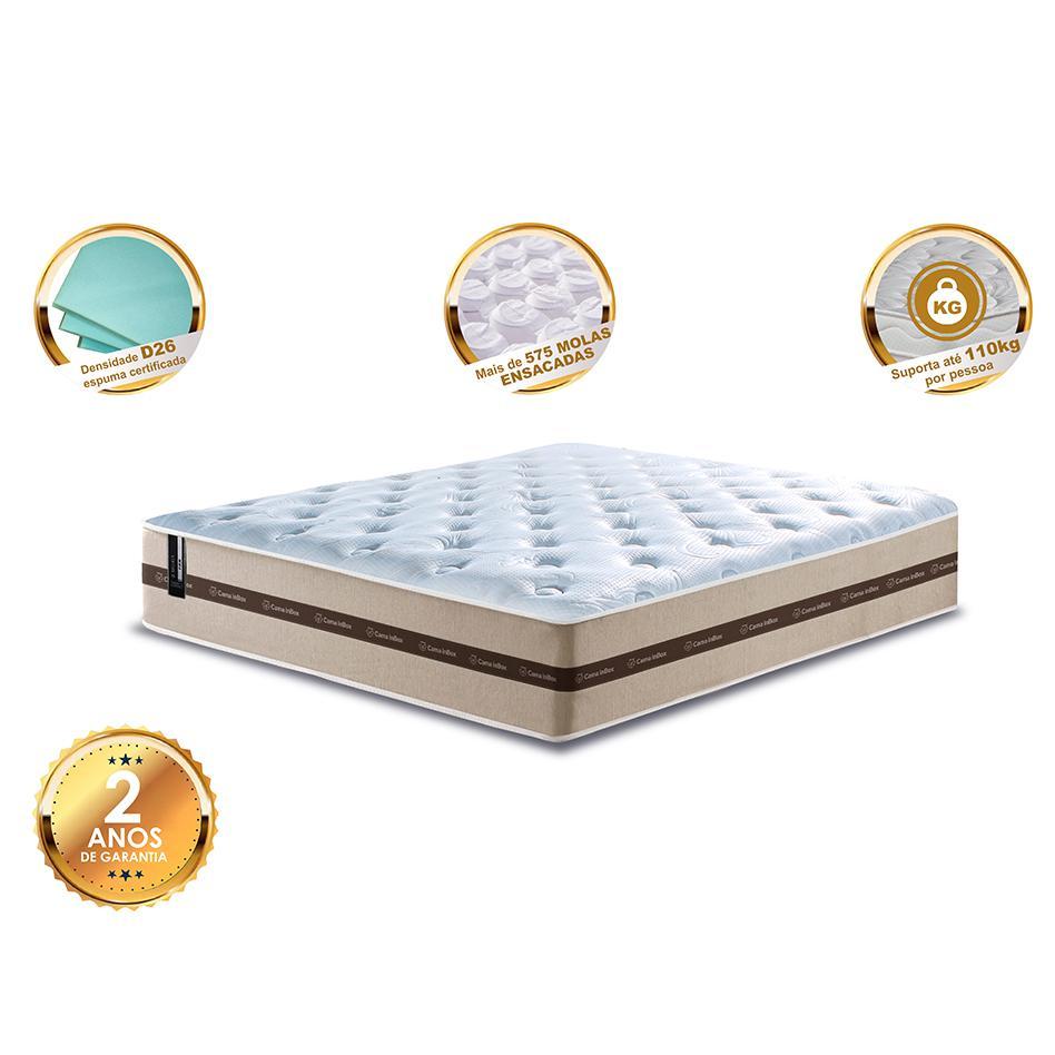 Colchão Queen de Molas Ensacadas Cama inBox Select Basic 158x198x26 Bege - 3