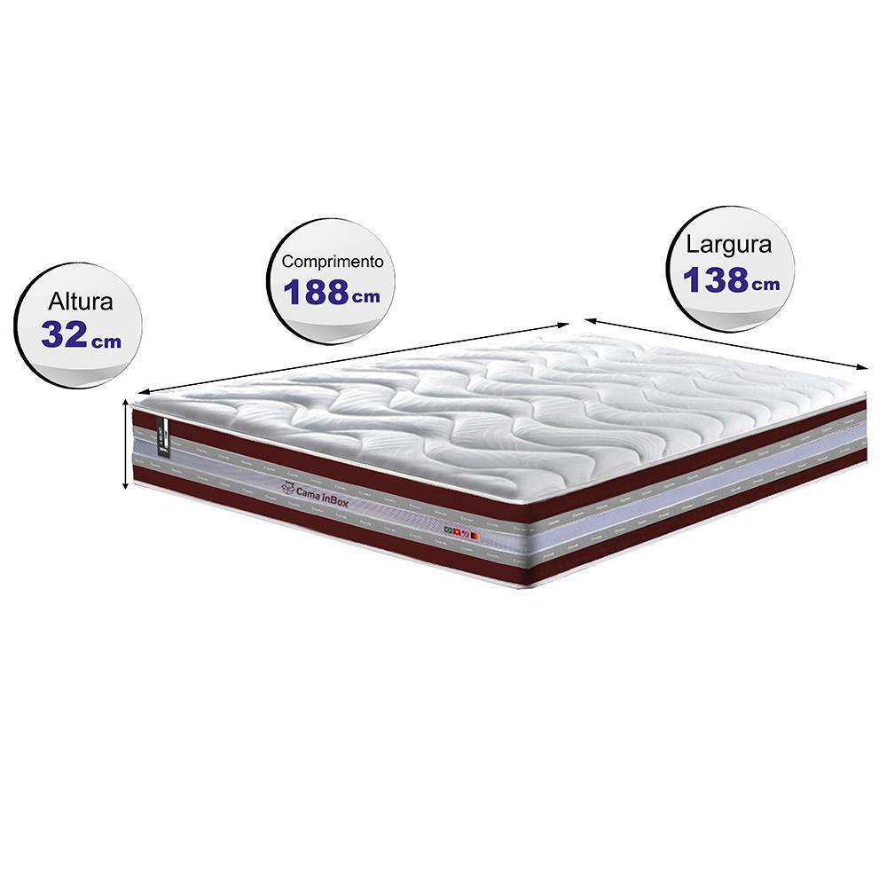 Colchão Casal de Molas Ensacadas D33 Cama inBox Select Firme 138x188x32 Vinho - 2
