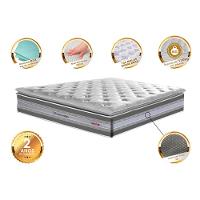 Colchão King de Molas Ensacadas D33 com Pillow TOP Cama inBox Select 193x203x32 Cinza - 3