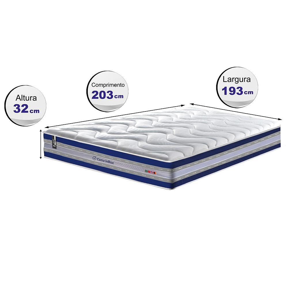 Colchão King de Molas Ensacadas D33 Cama inBox Select Firme 193x203x32 Azul - 2