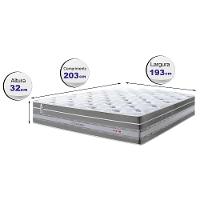 Colchão King de Molas Ensacadas Cama inBox Select Euro Soft 193x203x32 Cinza - 2