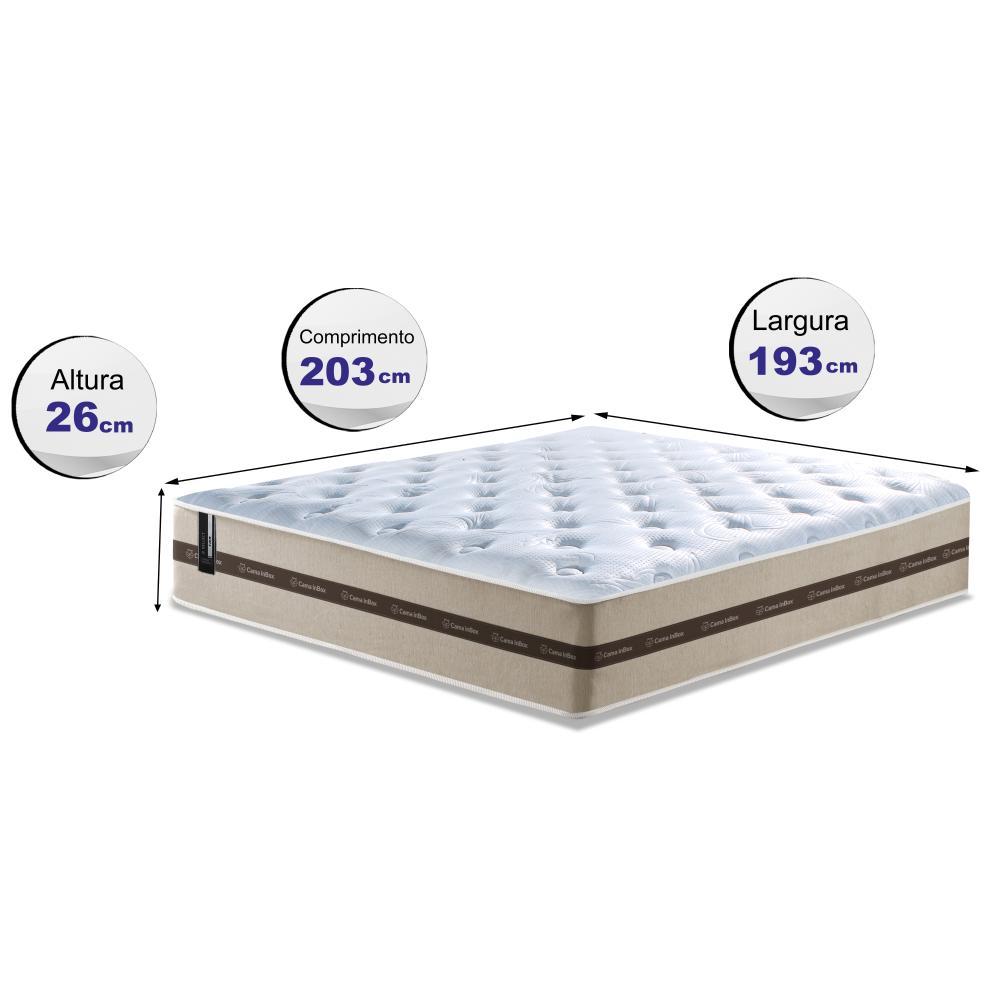 Colchão King de Molas Ensacadas Cama inBox Select Basic 193x203x26 Bege - 2