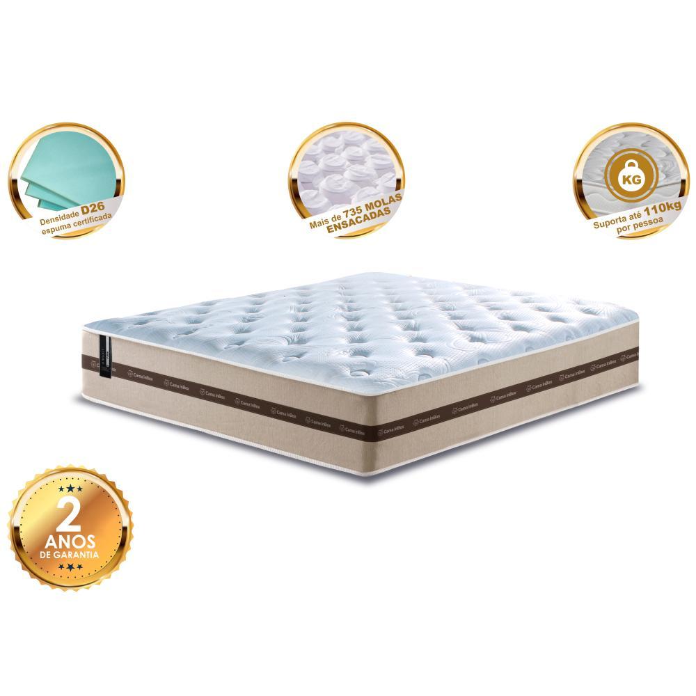 Colchão King de Molas Ensacadas Cama inBox Select Basic 193x203x26 Bege - 3