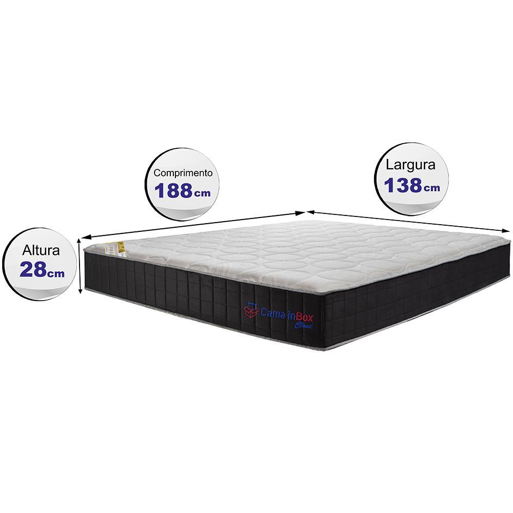 Colchão Casal com Molas Ensacadas Cama inBox Cloud Cinza 138x188x28 - 4