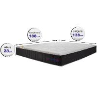 Colchão Casal com Molas Ensacadas Cama inBox Cloud Cinza 138x188x28