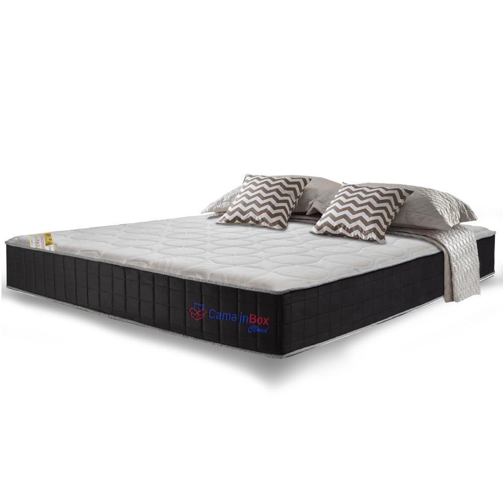 Colchão King com Molas Ensacadas Cama inBox Cloud Cinza 193x203x28 - 1