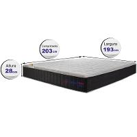 Colchão King com Molas Ensacadas Cama inBox Cloud Cinza 193x203x28 - 3