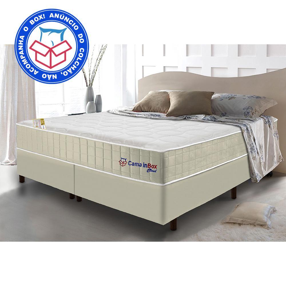 Colchão King com Molas Ensacadas Cama inBox Cloud Bege 193x203x28 - 2