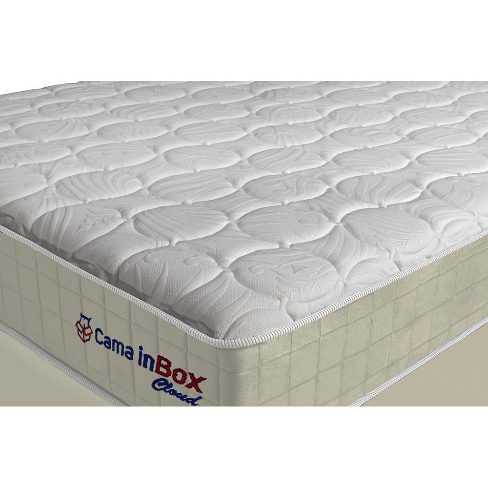 Conjunto Cama Box Queen com Molas Ensacadas Cama inBox Cloud Bege 158x198x67 - 4