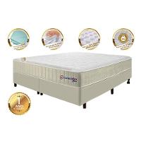 Conjunto Cama Box Queen com Molas Ensacadas Cama inBox Cloud Bege 158x198x67 - 3