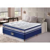Conjunto Cama Box Casal de Molas Ensacadas D33 Cama inBox Select Firme 138x188x71 Azul - 1