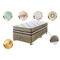 Conjunto Cama Box Solteiro de Molas Ensacadas Cama inBox Select Euro Soft 88x188x71 Bege - 3