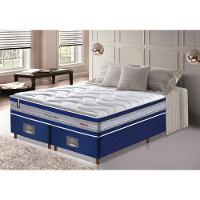 Conjunto Cama Box Queen de Molas Ensacadas D33 Cama inBox Select Firme 158x198x71 Azul - 1