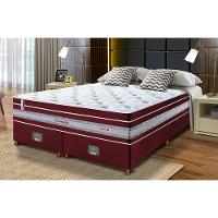 Conjunto Cama Box Queen de Molas Ensacadas Cama inBox Select Euro Soft 158x198x71 Vinho - 1