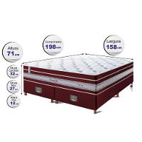 Conjunto Cama Box Queen de Molas Ensacadas Cama inBox Select Euro Soft 158x198x71 Vinho - 2