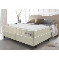 Conjunto Cama Box King com Molas Ensacadas Cama inBox Cloud Bege 193x203x67 - 1