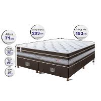 Conjunto Cama Box King de Molas Ensacadas Cama inBox Select Euro Soft 193x203x71 Café - 2