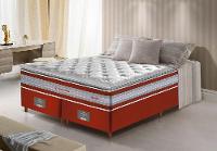 Conjunto Cama Box Queen de Molas Ensacadas D33 com Pillow TOP Cama inBox Select 158x198x71 Vermelho - 1