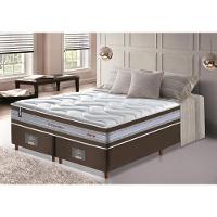 Conjunto Cama Box King de Molas Ensacadas D33 Cama inBox Select Firme 193x203x71 Café - 1
