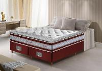 Conjunto Cama Box Queen de Molas Ensacadas D33 com Pillow TOP Cama inBox Select 158x198x71 Vinho - 1