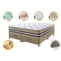 Conjunto Cama Box King de Molas Ensacadas Cama inBox Select Euro Soft 193x203x71 Bege - 3