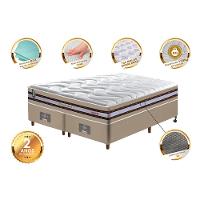 Conjunto Cama Box King de Molas Ensacadas D33 Cama inBox Select Firme 193x203x71 Bege - 3