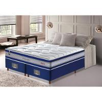 Conjunto Cama Box King de Molas Ensacadas D33 Cama inBox Select Firme 193x203x71 Azul - 1